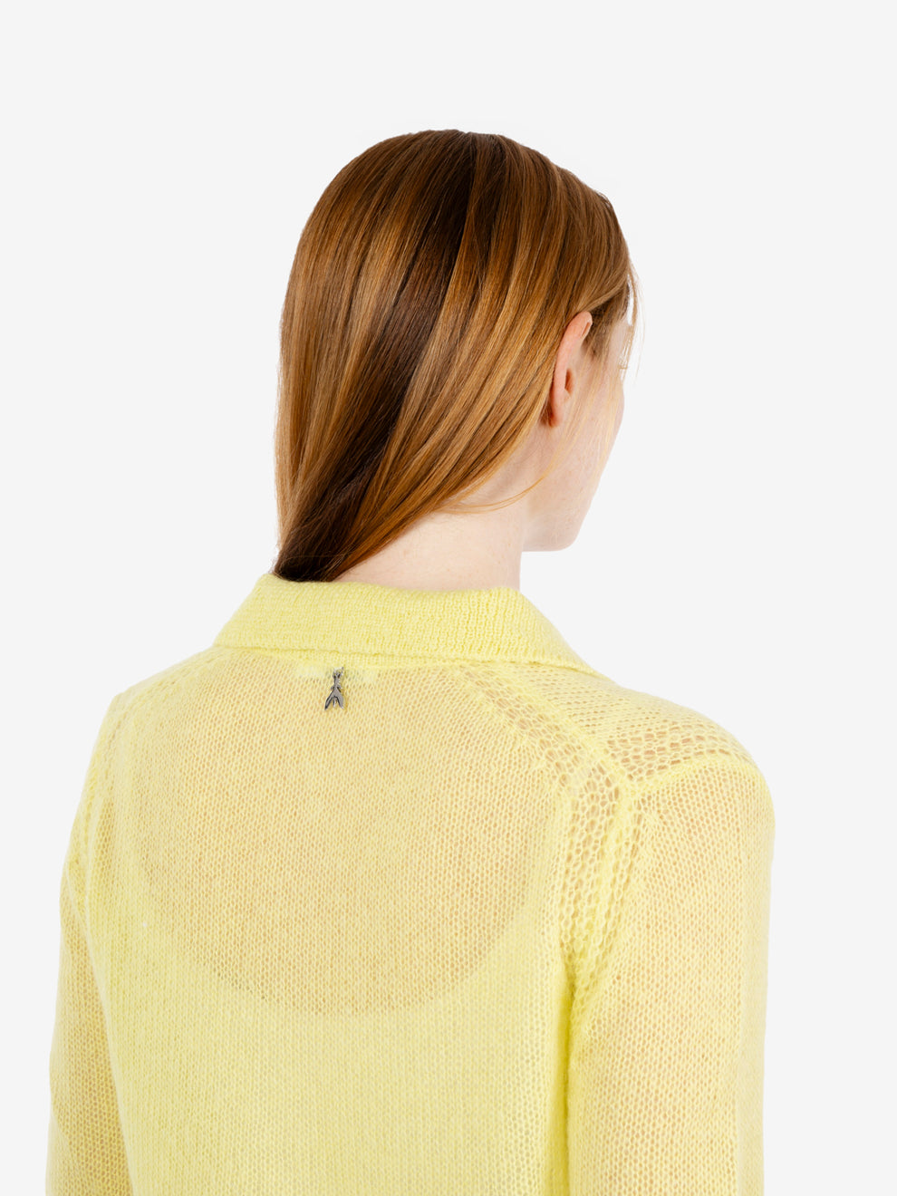 Polo in misto lana glossy lime