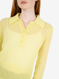 Polo in misto lana glossy lime
