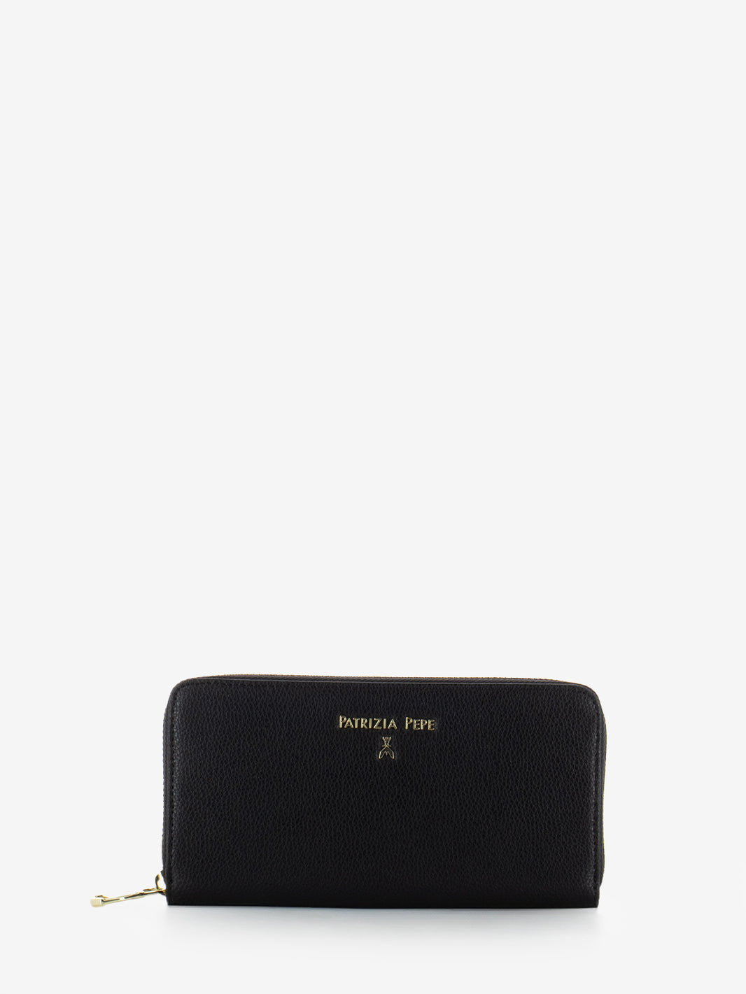 Portafoglio grain zip around nero