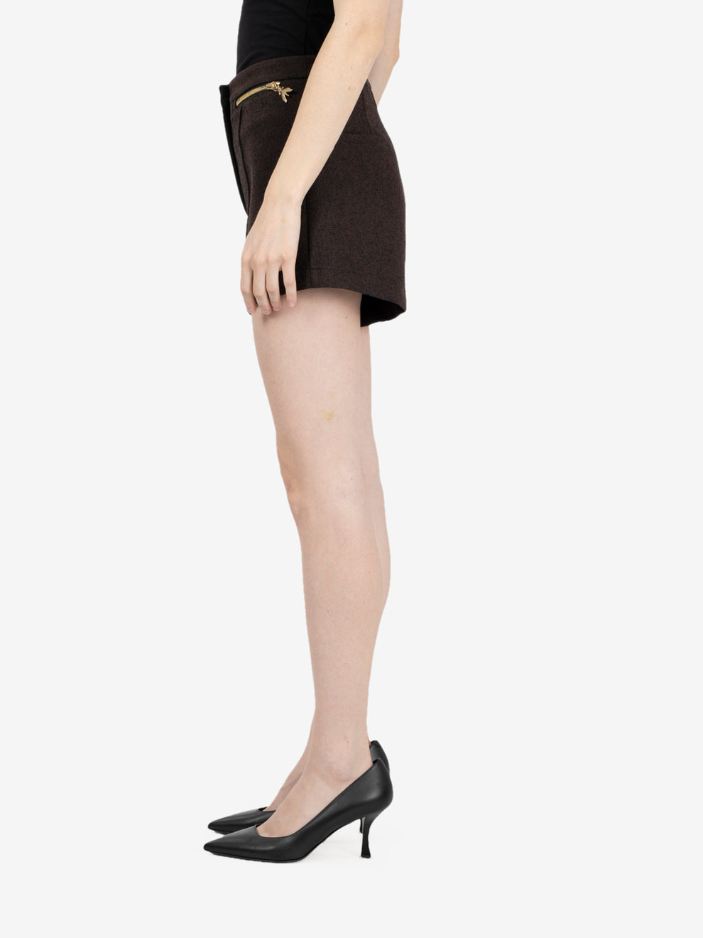 Shorts chino bouclé brown