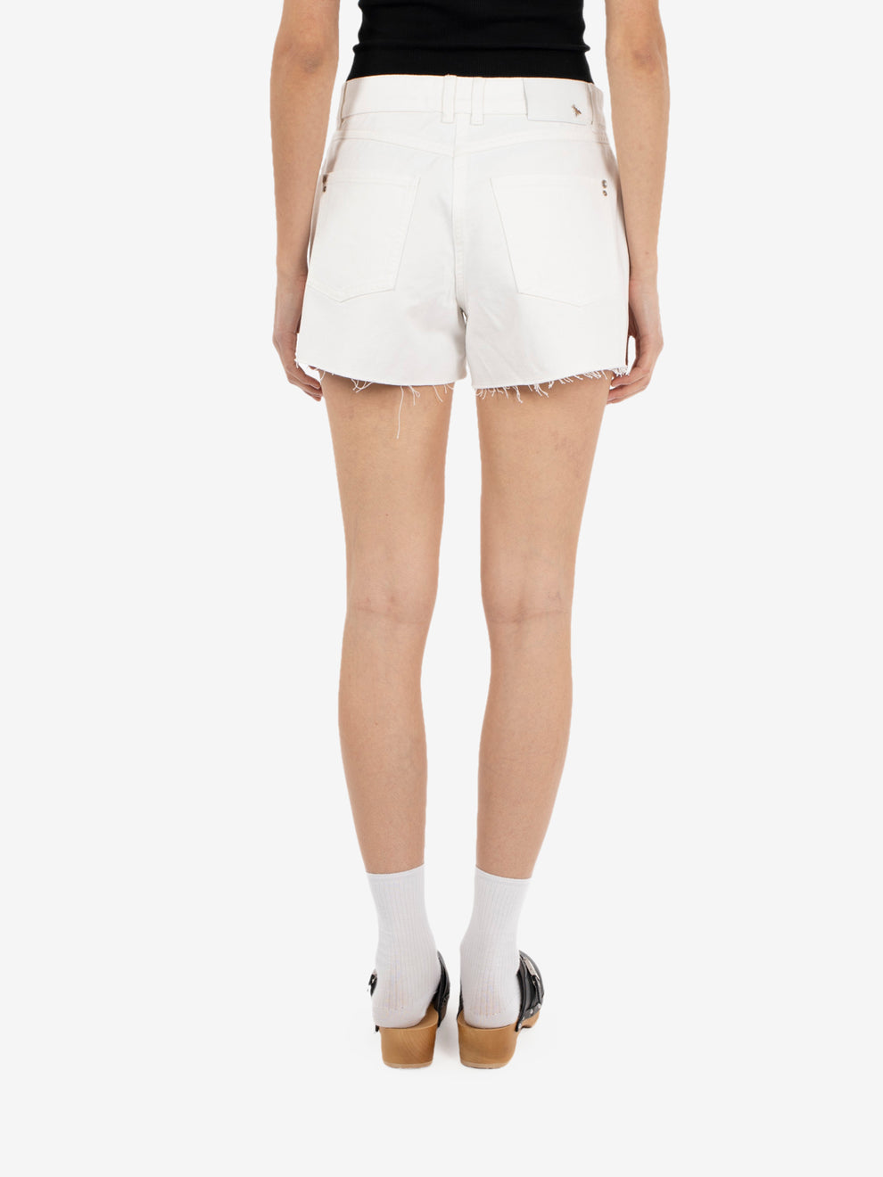 Shorts in denim bianco