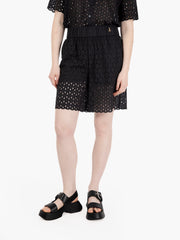 PATRIZIA PEPE - Shorts sangallo nero