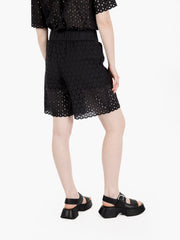 PATRIZIA PEPE - Shorts sangallo nero