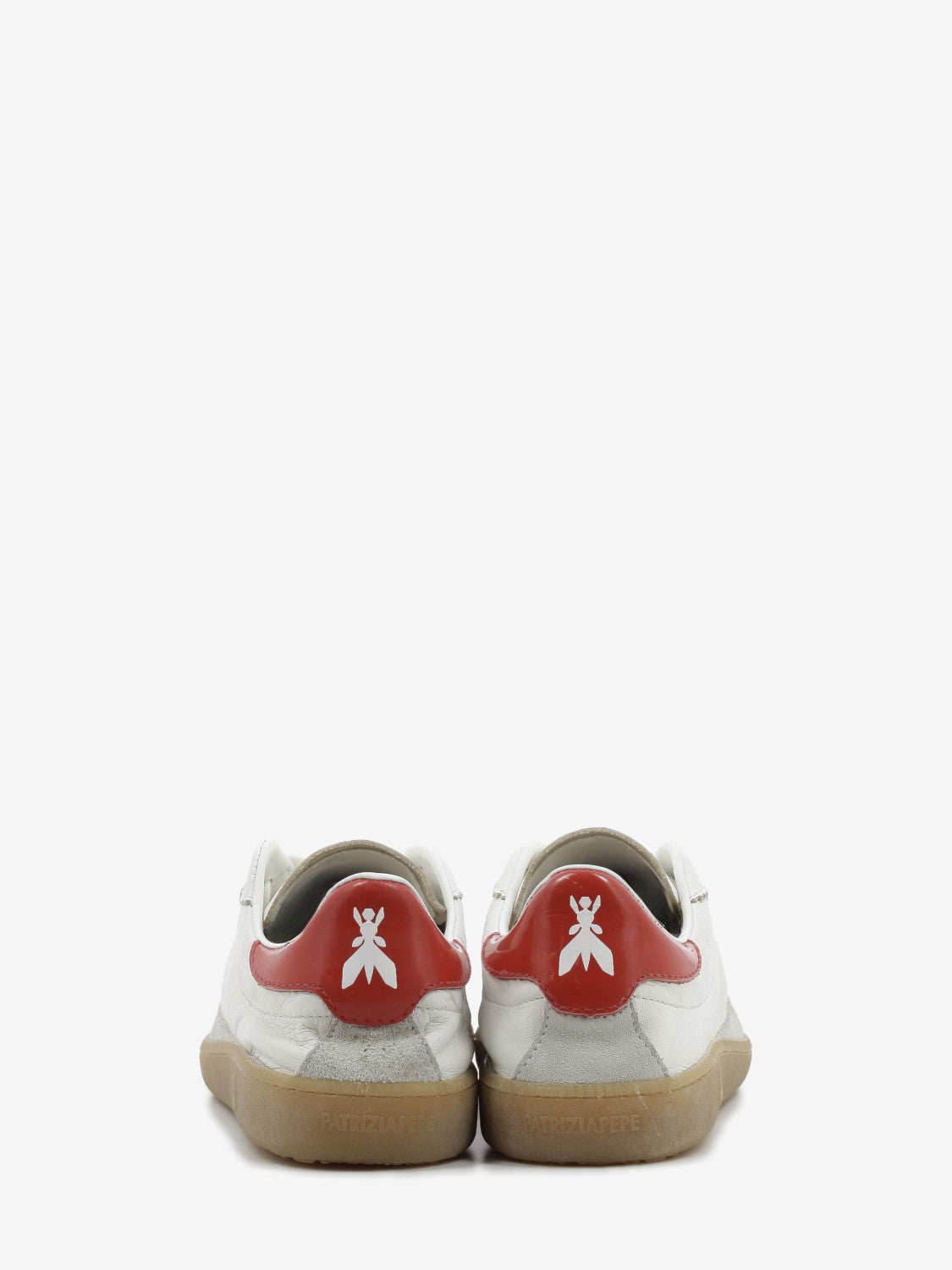 Sneakers in nappa white / red