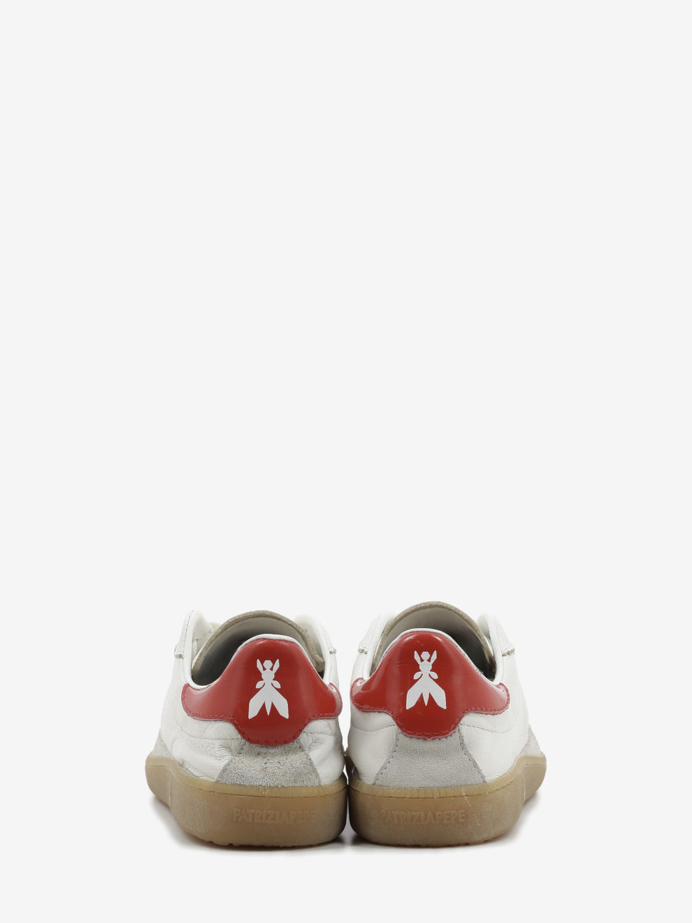 Sneakers in nappa white / red