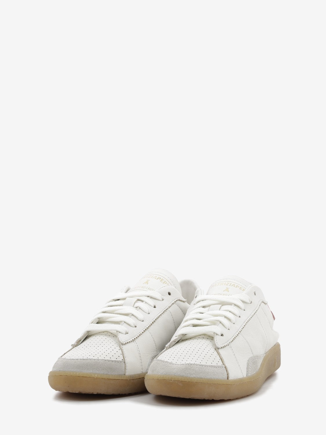 Sneakers in nappa white / red