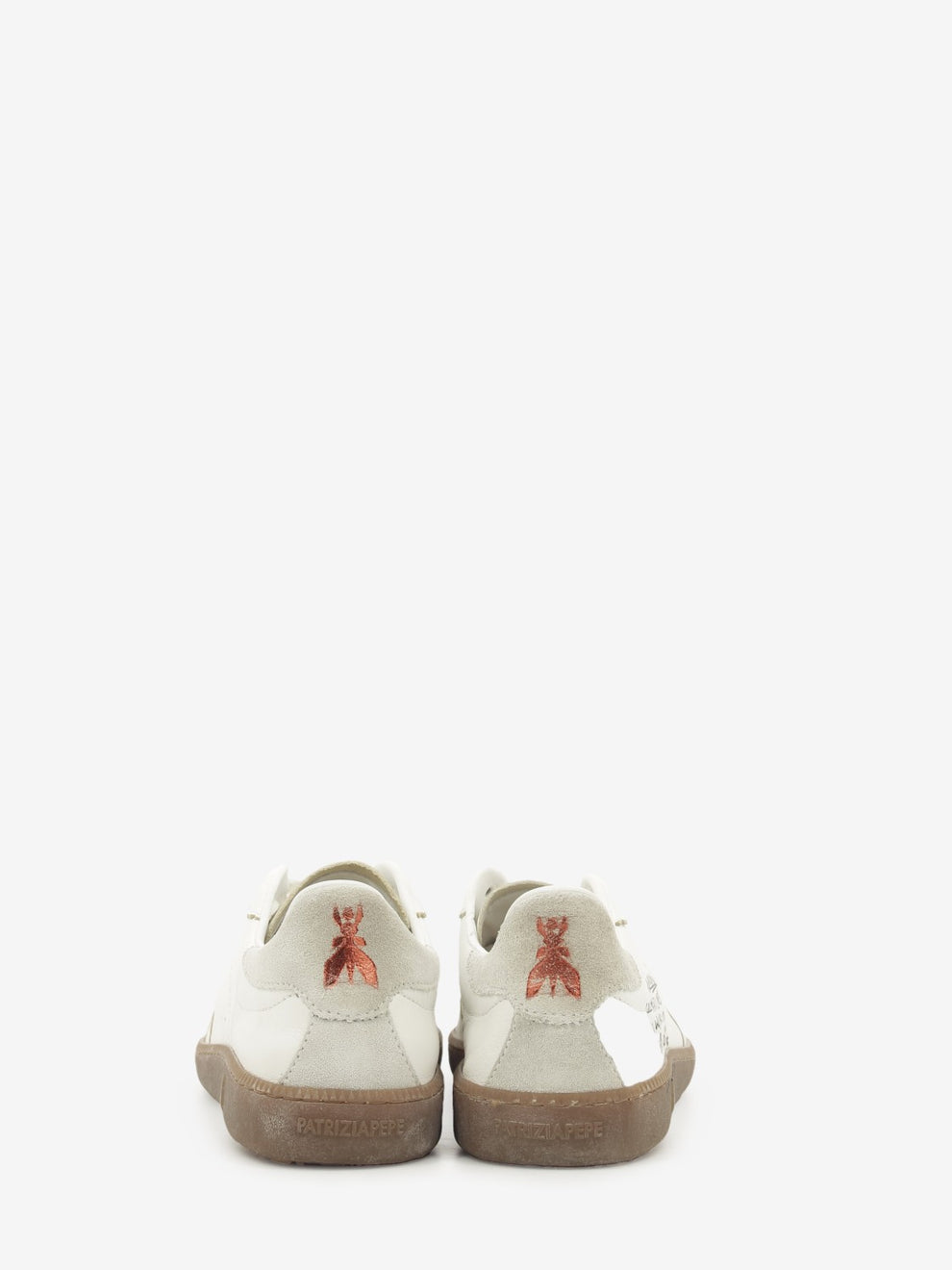Sneakers in pelle white / purple