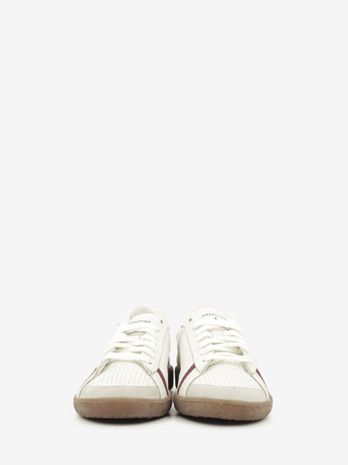 Sneakers in pelle white / purple