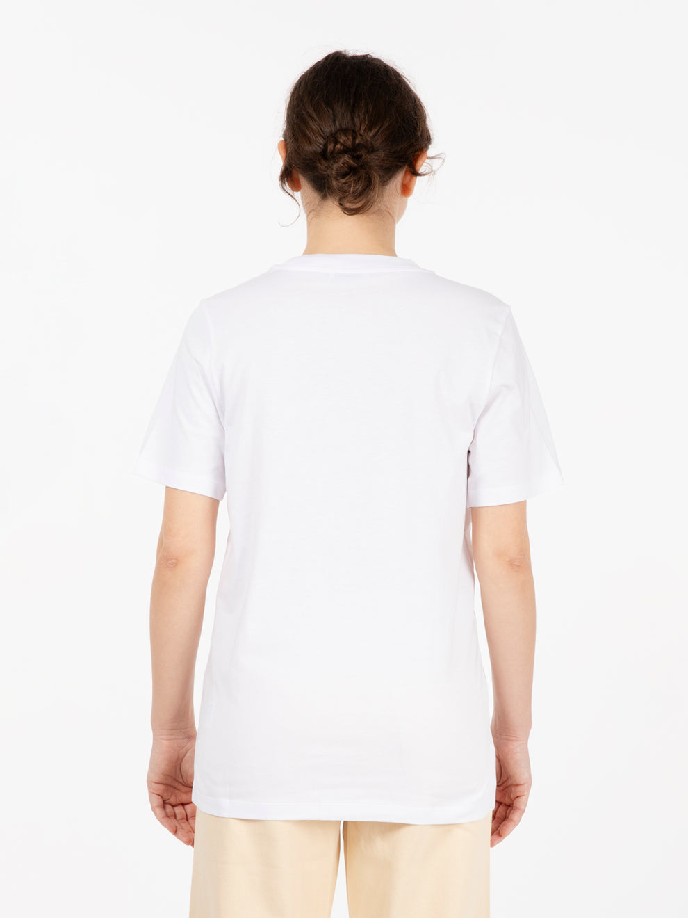 T-shirt con logo bianco ottico