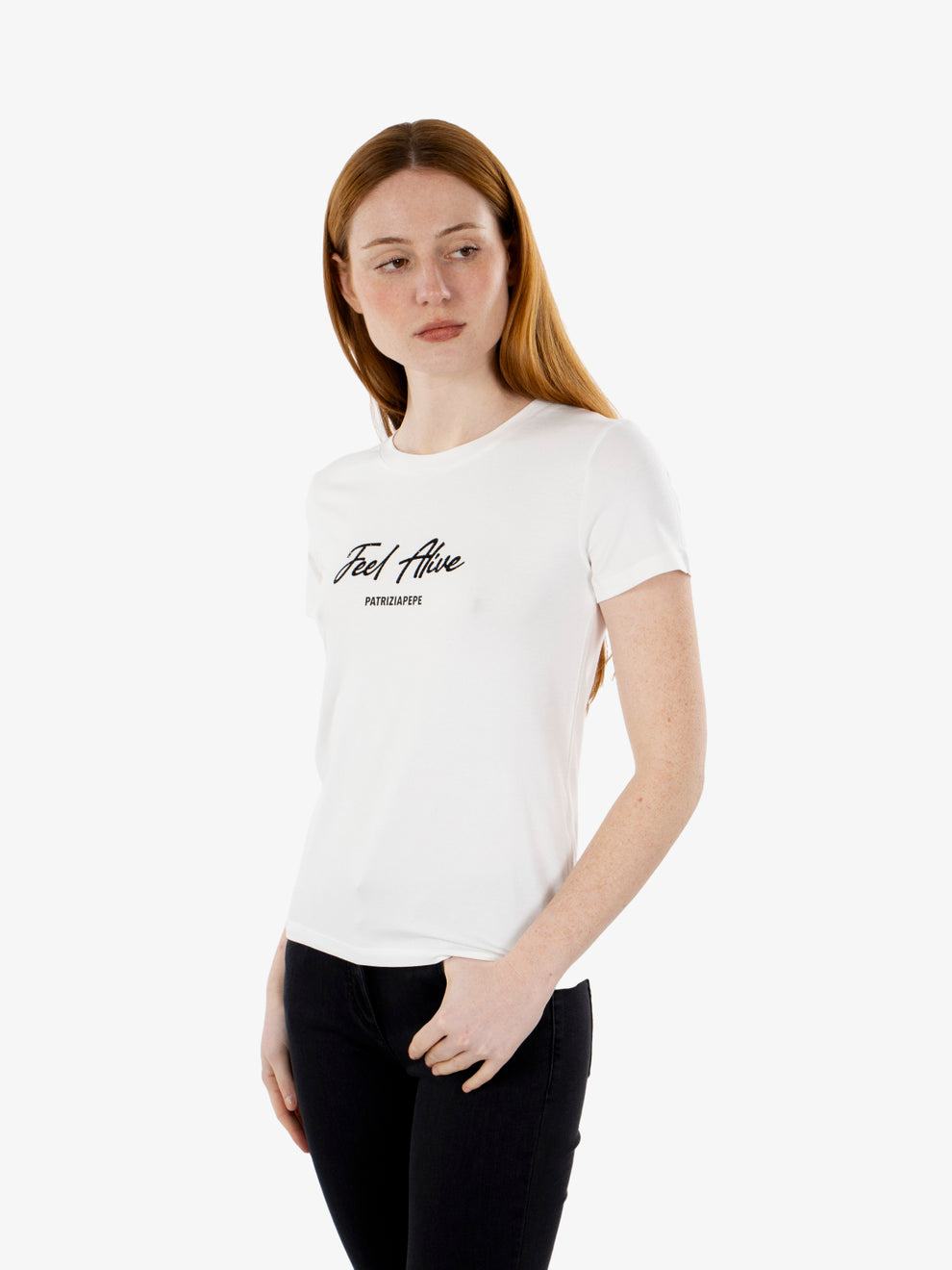 T-Shirt "Feel Alive" bianco