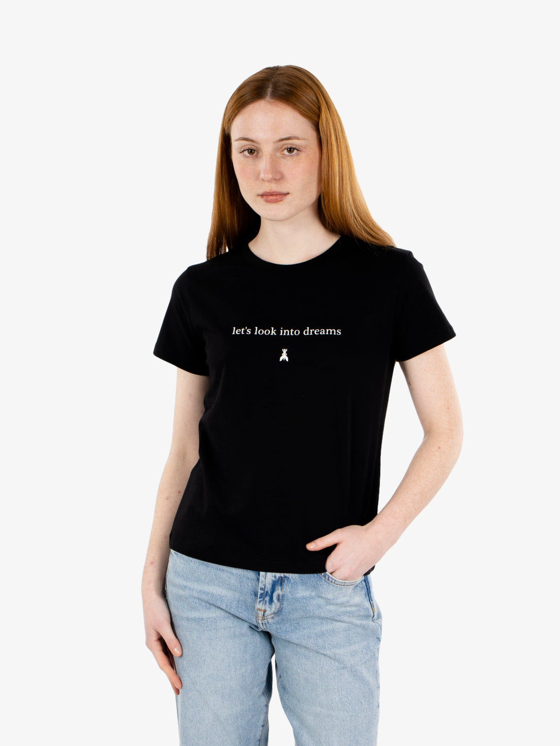 T-Shirt "let's look into dreams" nero