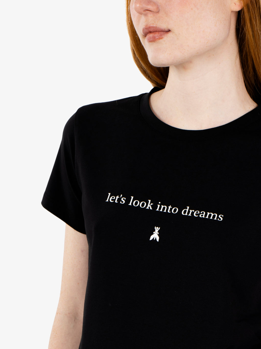 T-Shirt "let's look into dreams" nero