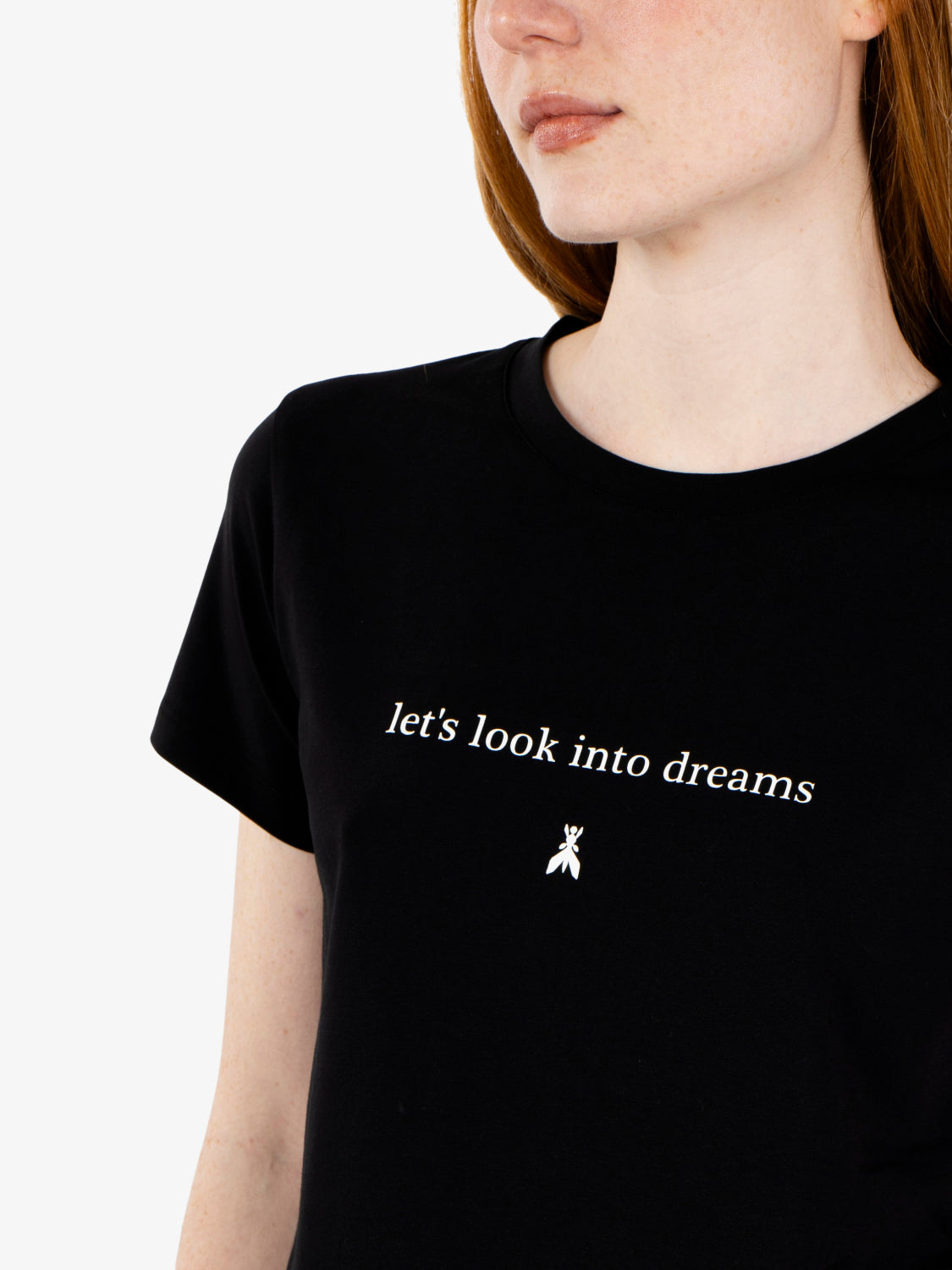 T-Shirt "let's look into dreams" nero