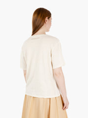 PATRIZIA PEPE - T-shirt lino ceramic ivory