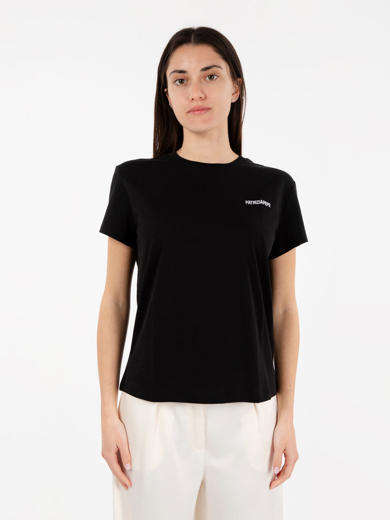 PATRIZIA PEPE - T-shirt logo lettering nero