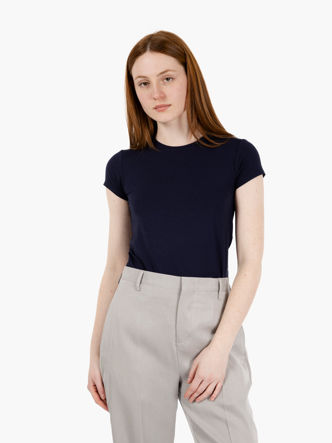 T-shirt tecnica in jersey stretch navy