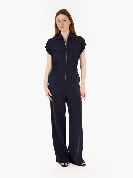 Tuta casual fluida navy