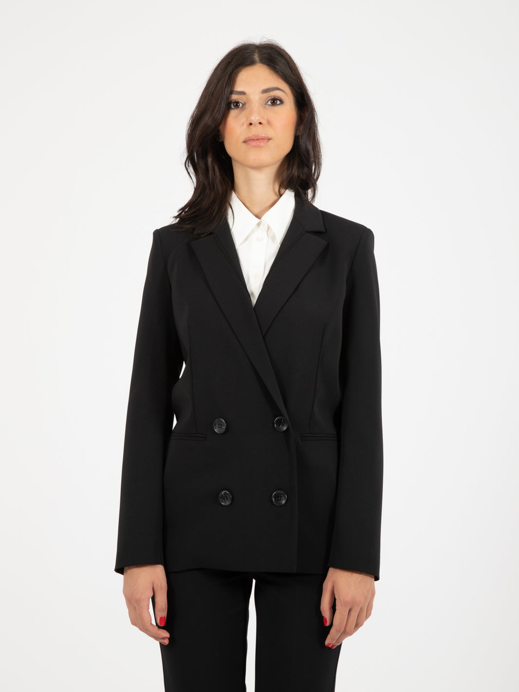 Essential Black Double Breasted Blazer