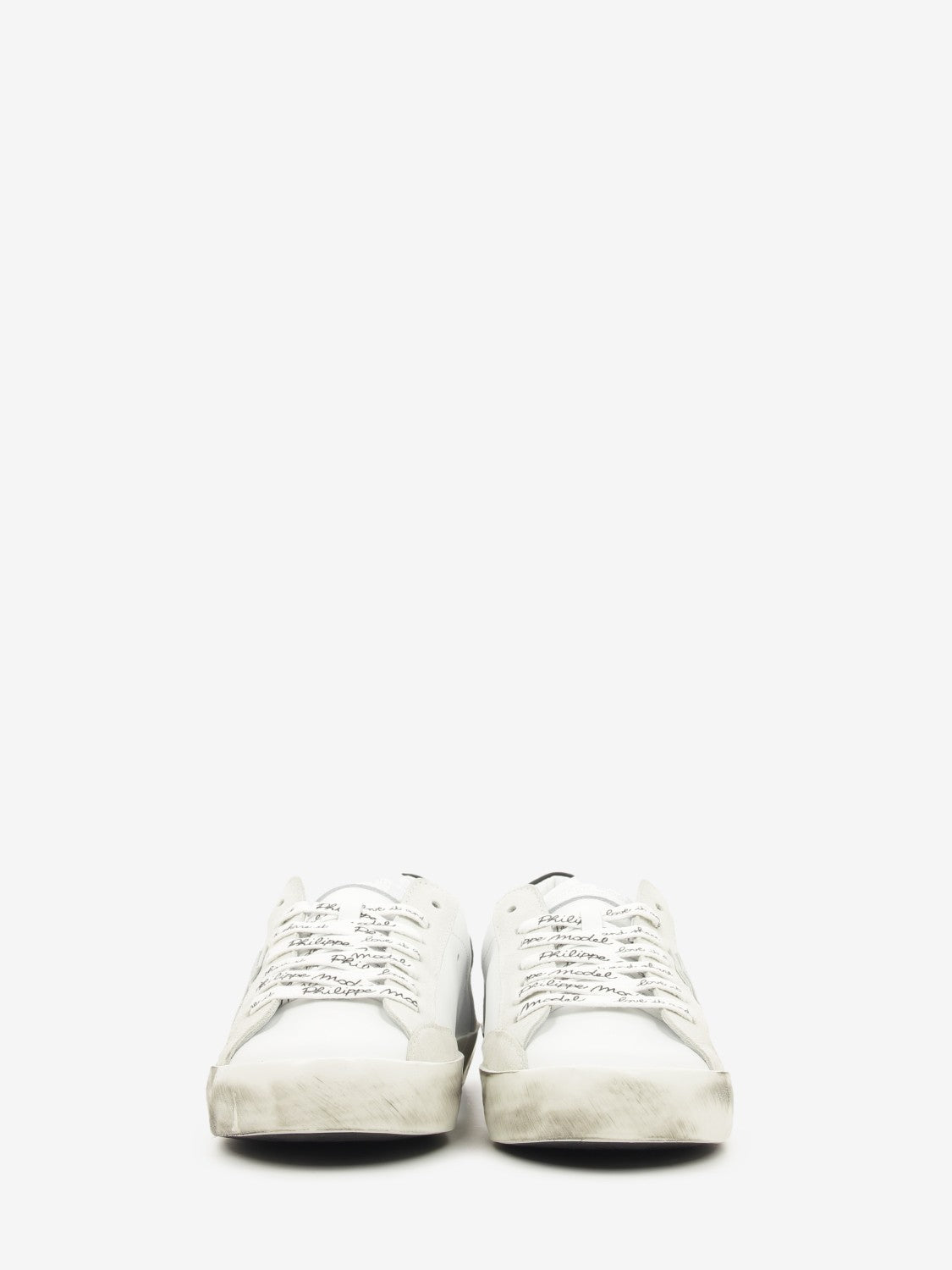 Prsx Leather and suede white / black / silver