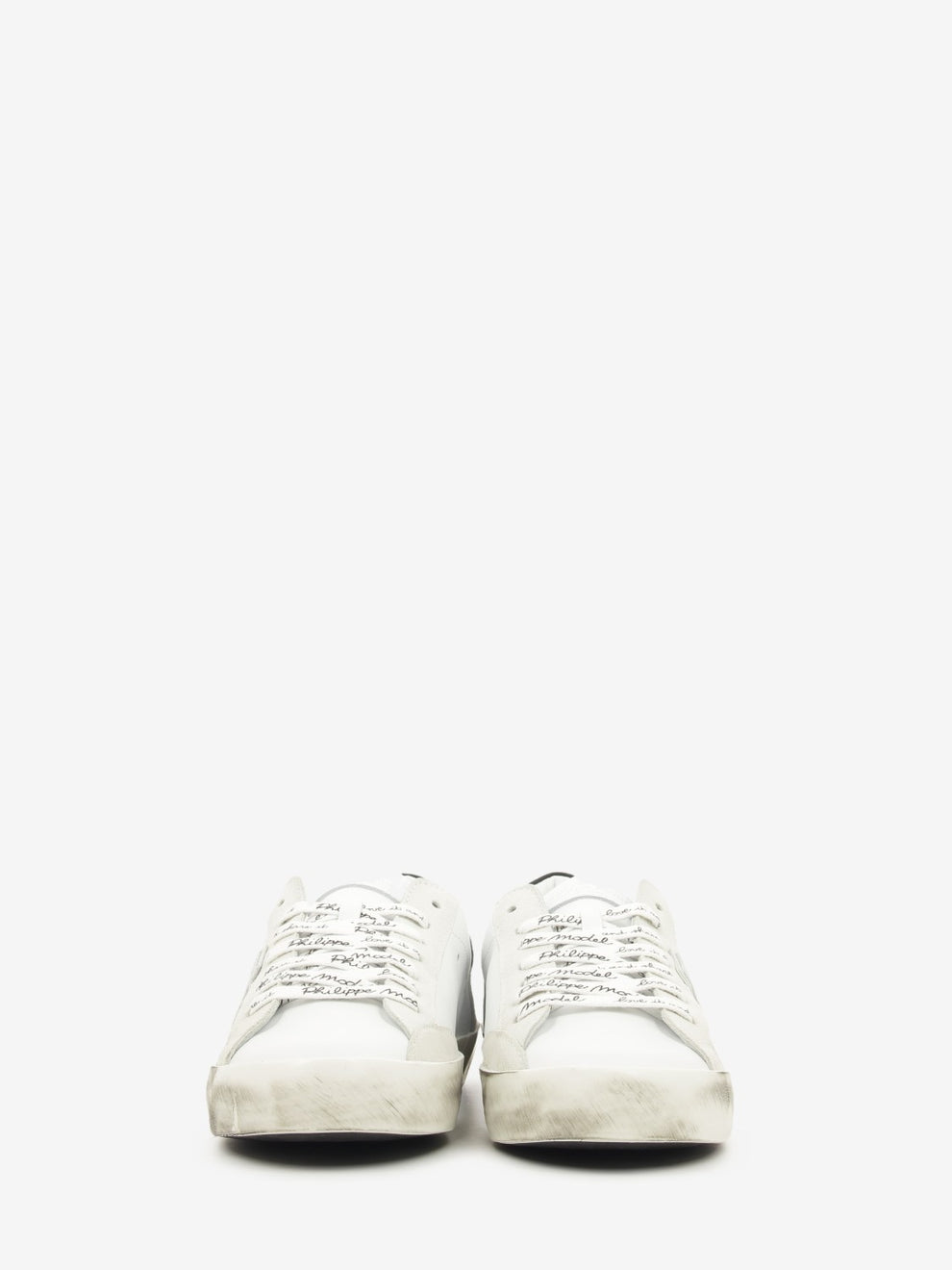 Prsx Leather and suede white / black / silver