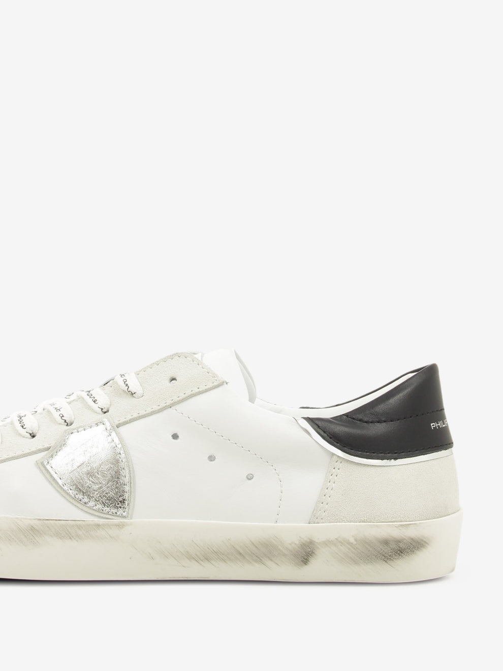 Prsx Leather and suede white / black / silver