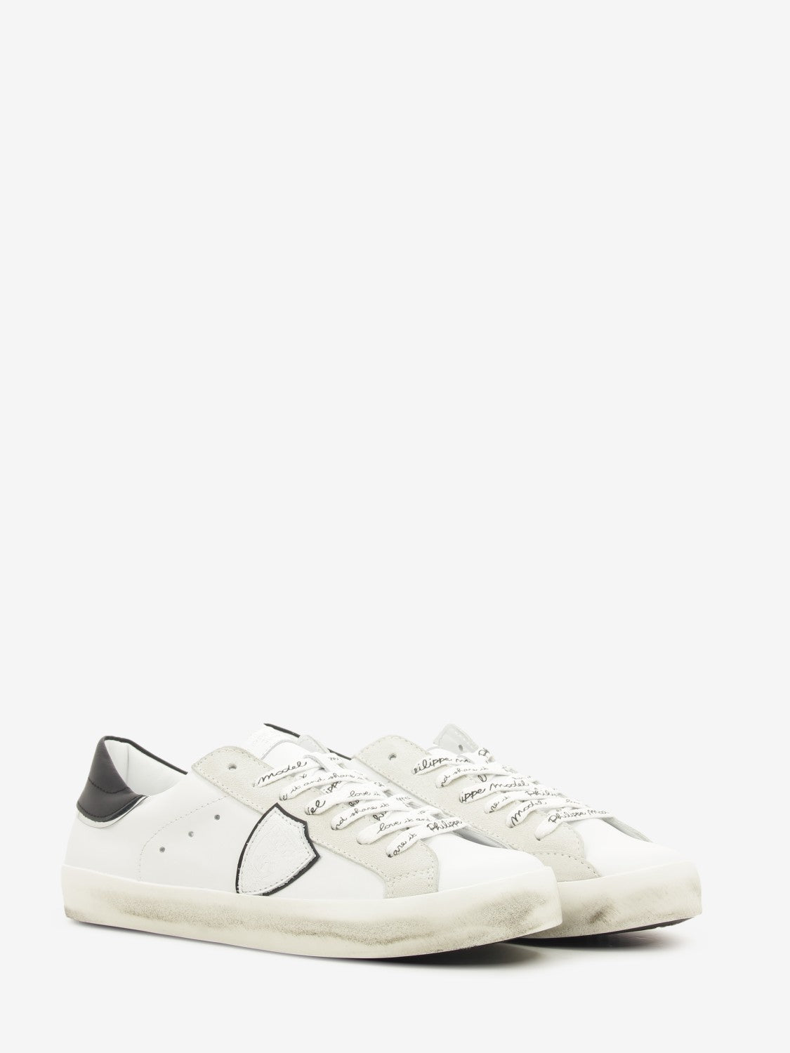 Prsx leather and suede white / black / silver