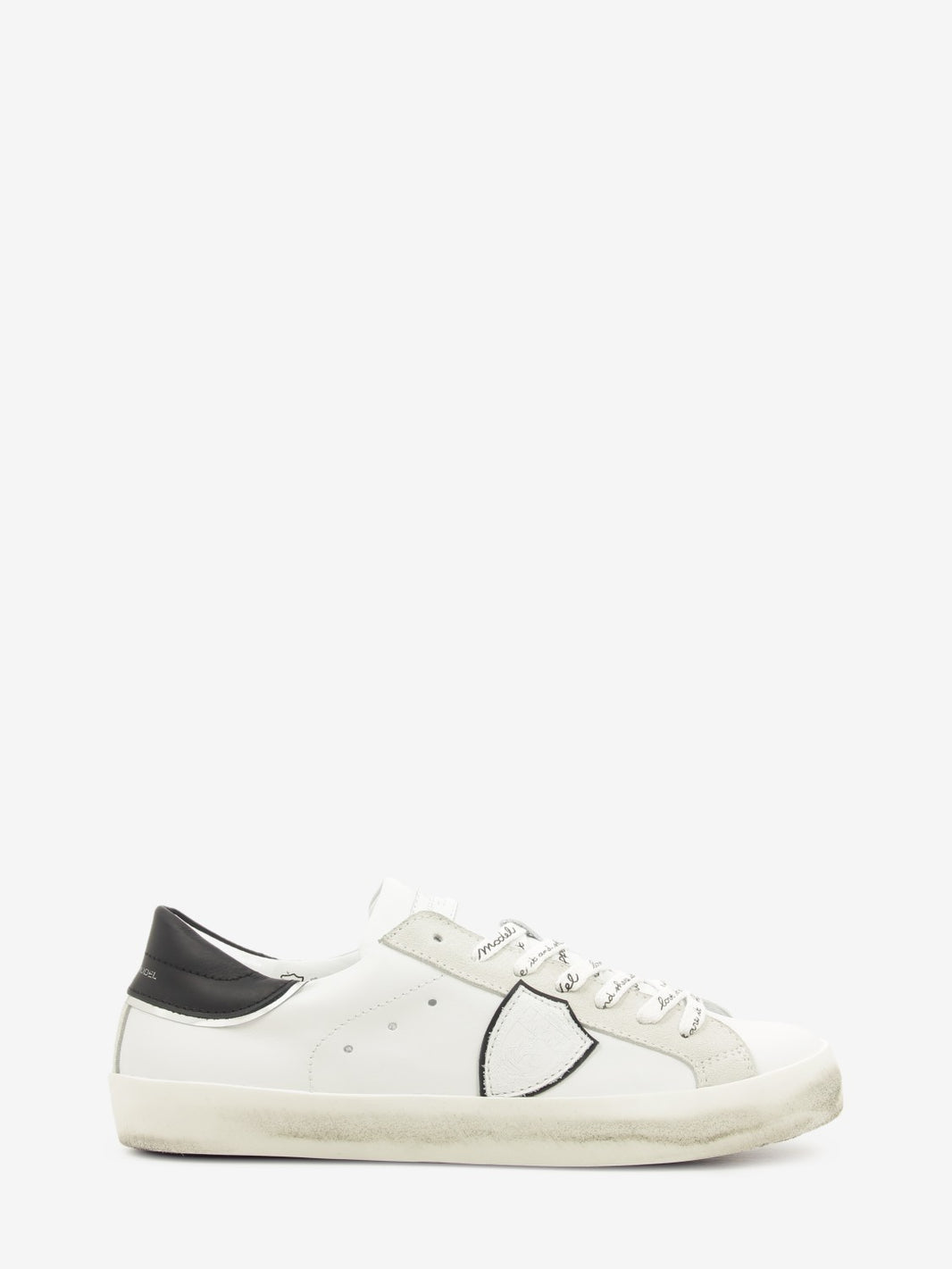 Prsx leather and suede white / black / silver
