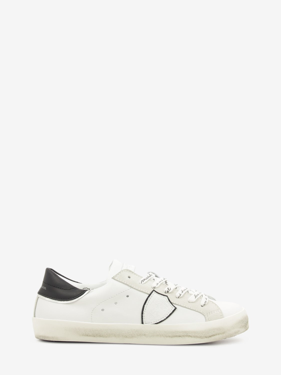 Prsx leather and suede white / black / silver