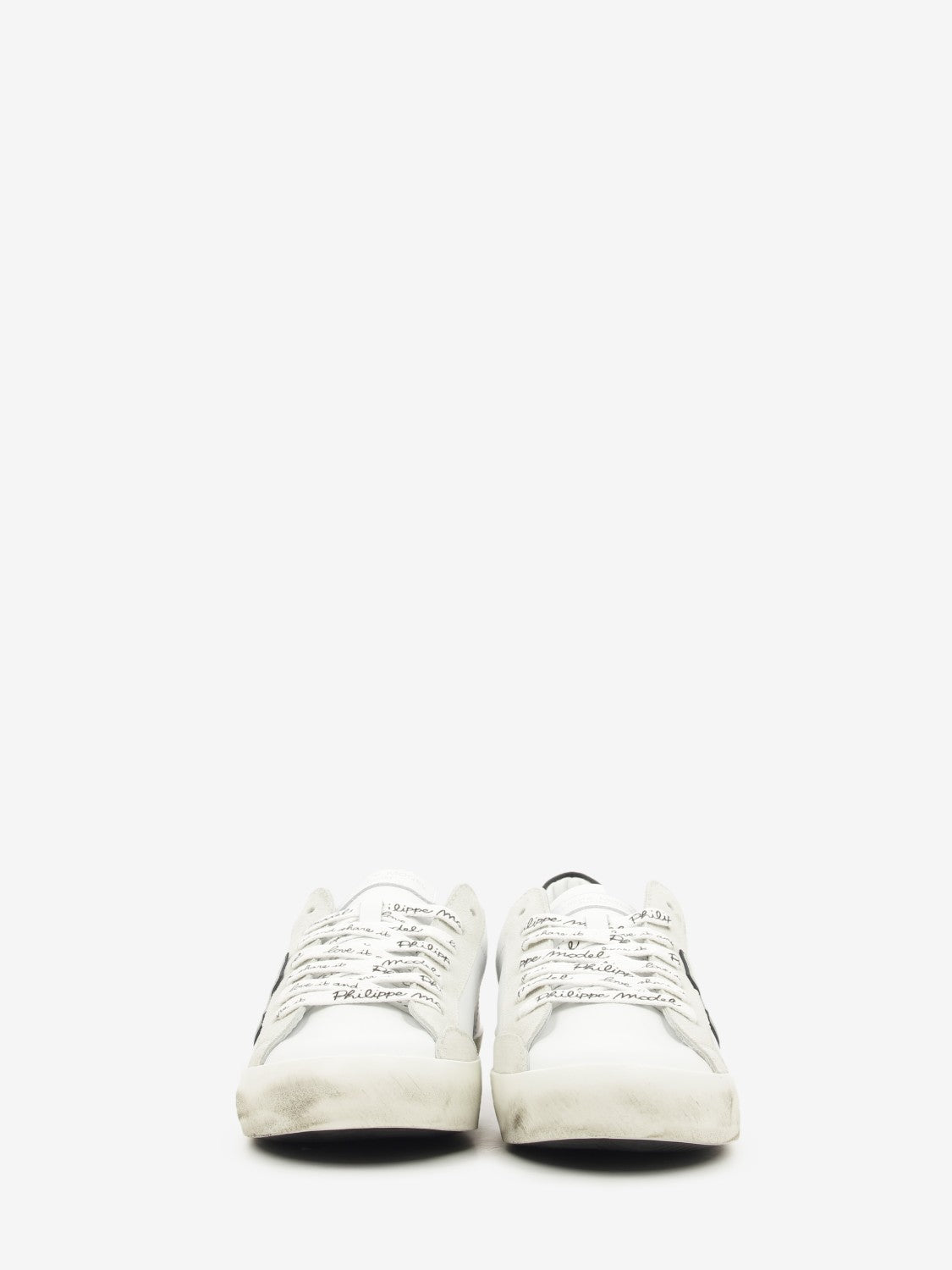 Prsx leather and suede white / black / silver