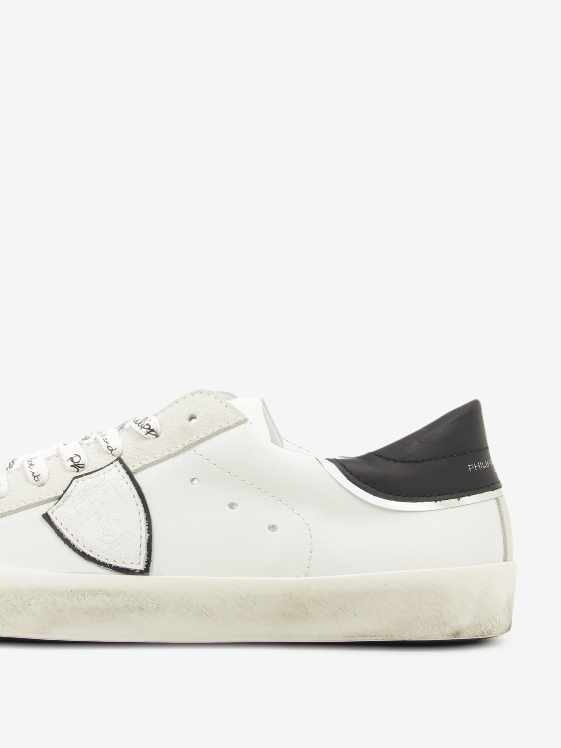Prsx leather and suede white / black / silver