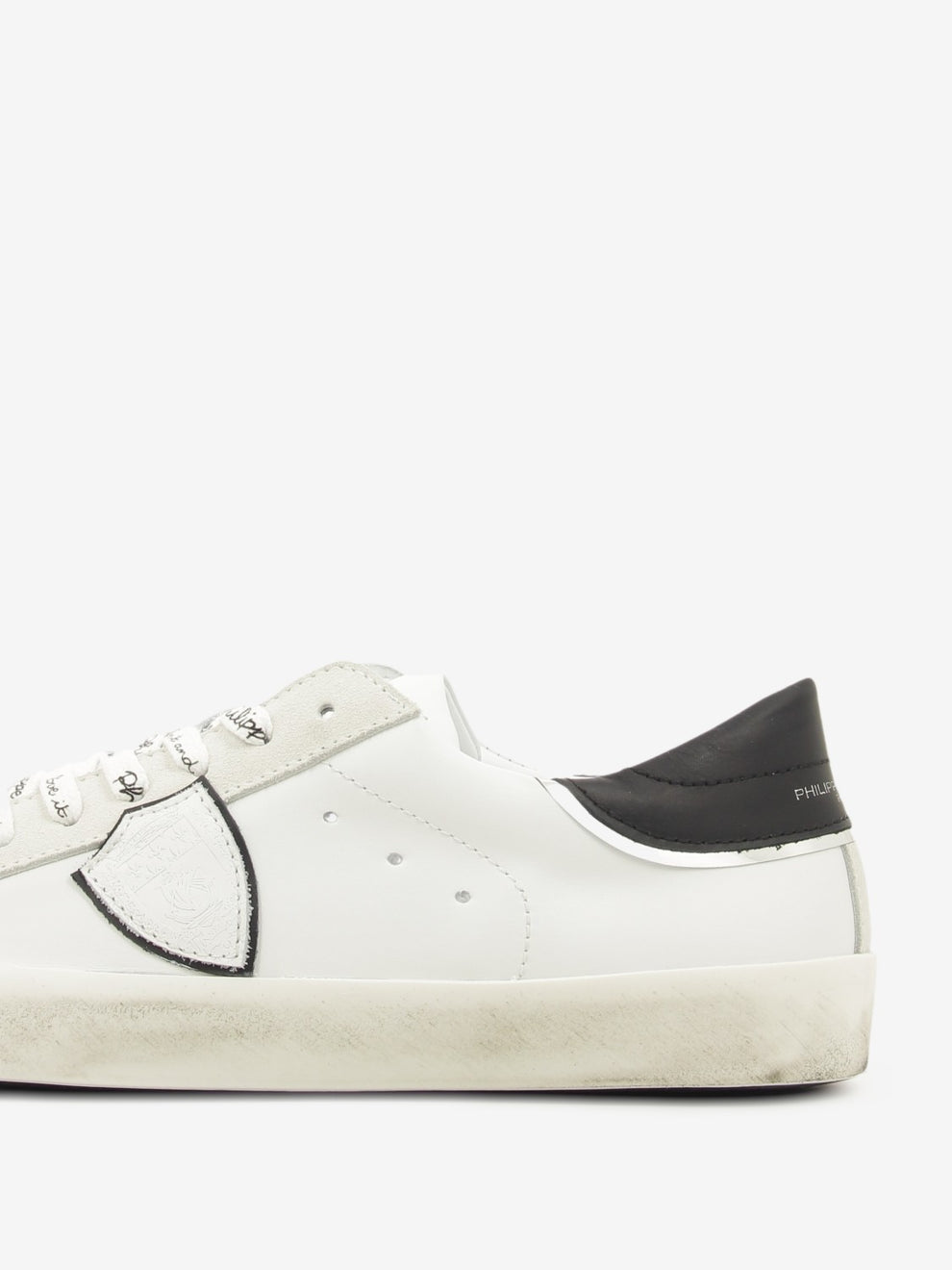 Prsx leather and suede white / black / silver