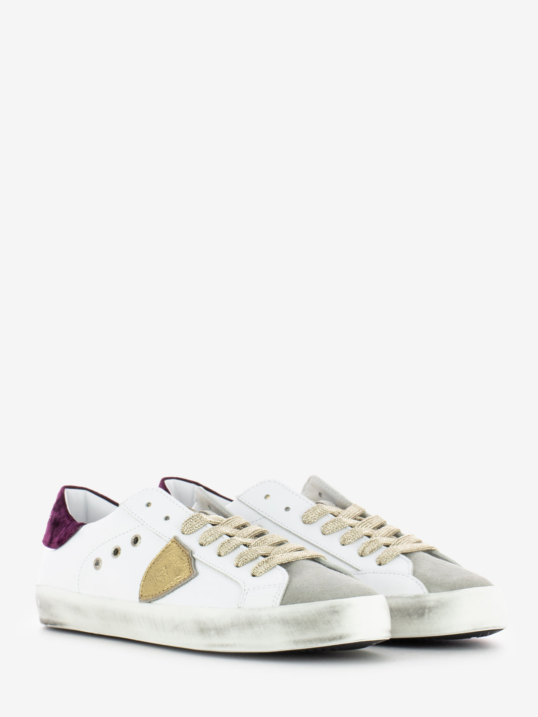 Prsx logo velvet white / grey / dark red / silver