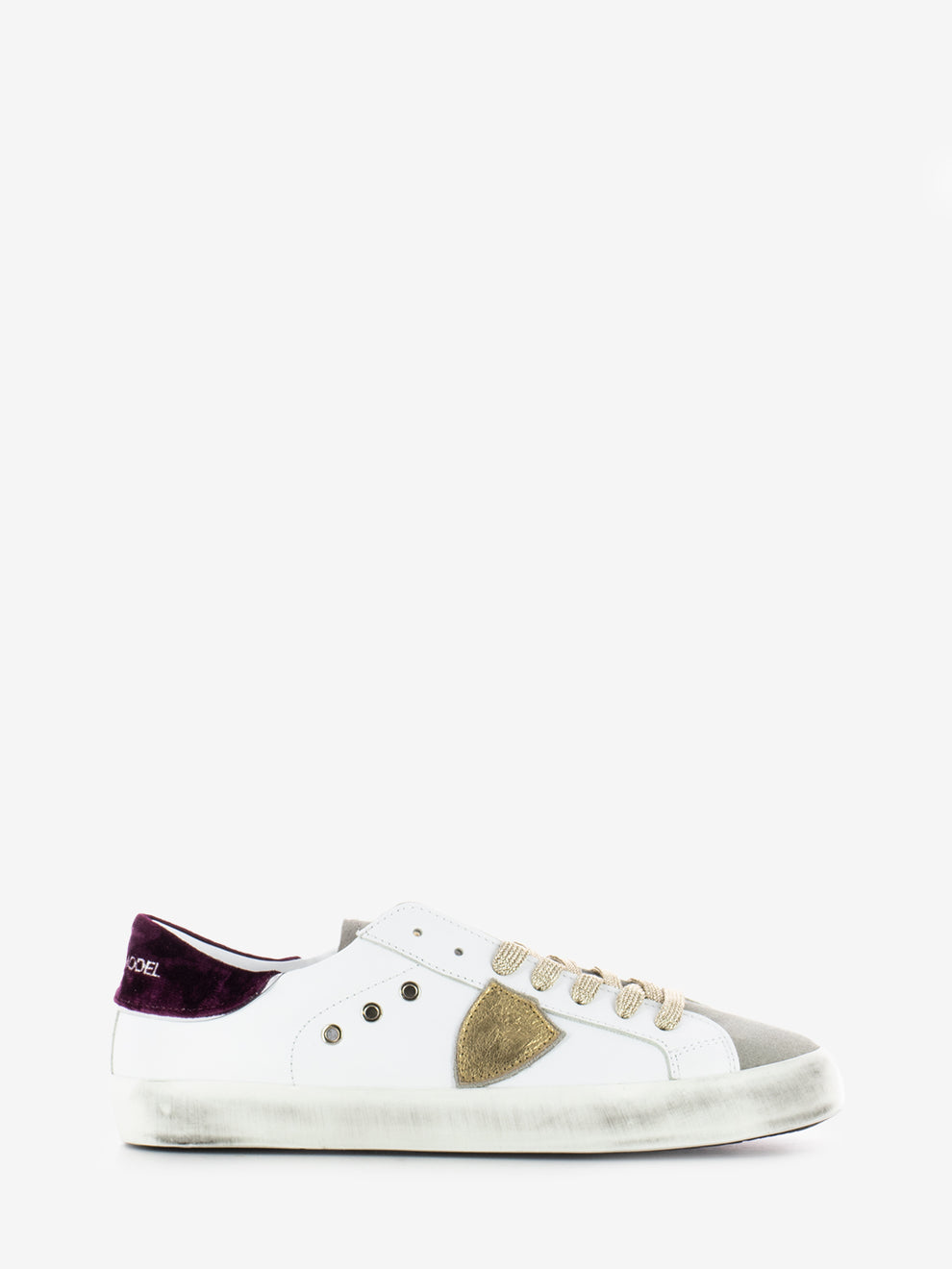 Prsx logo velvet white / grey / dark red / silver
