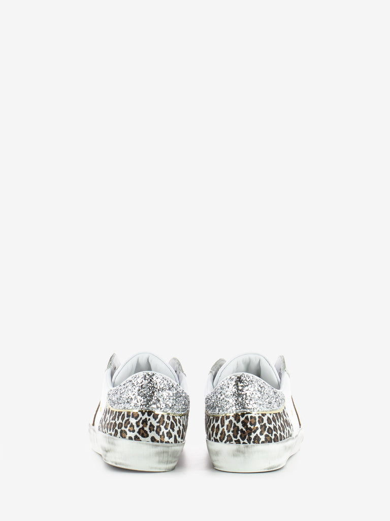 PHILIPPE MODEL JUNIOR - Sneakers Prsx bianche e leopardate