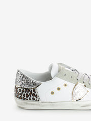 PHILIPPE MODEL JUNIOR - Sneakers Prsx bianche e leopardate