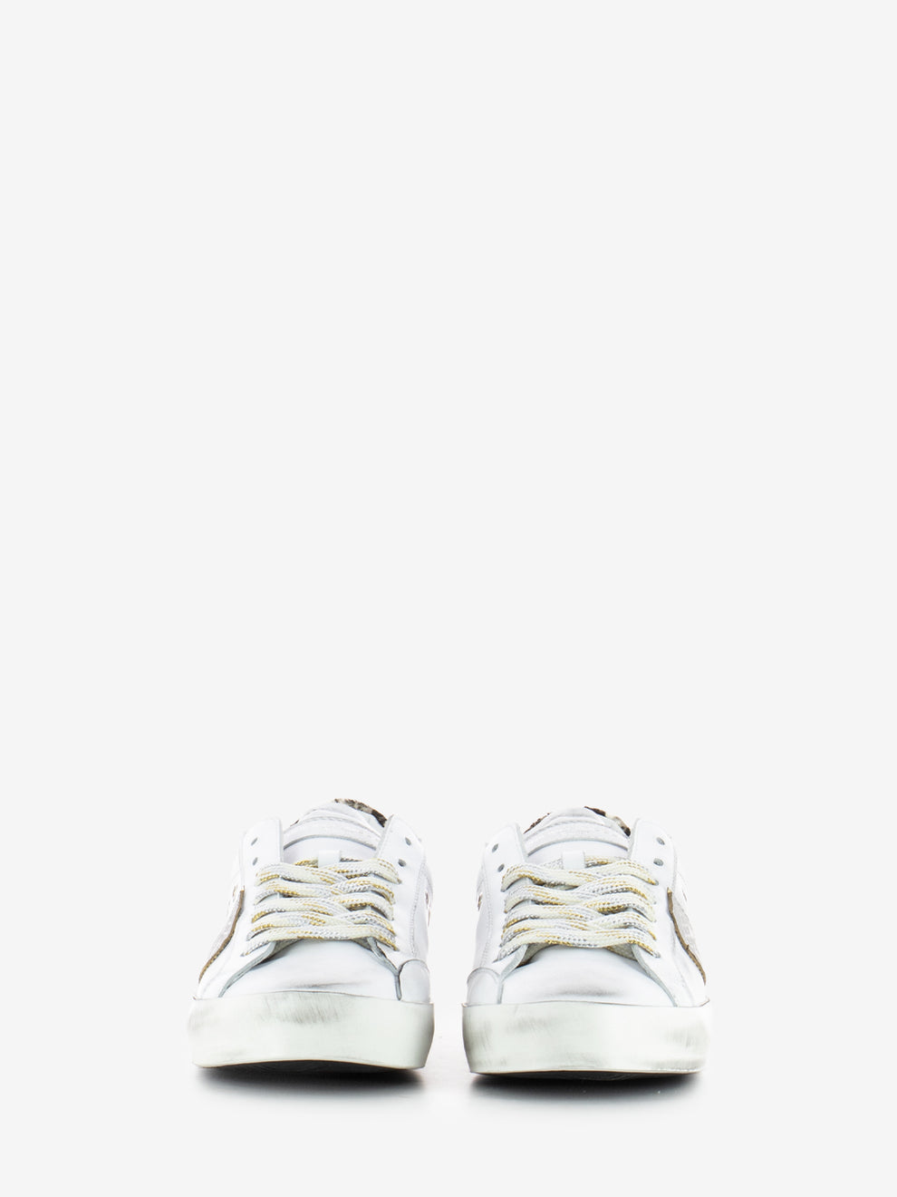 Sneakers Prsx bianche / oro / argento