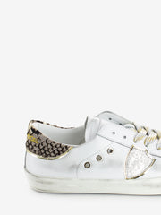 PHILIPPE MODEL JUNIOR - Sneakers Prsx bianche / oro / argento