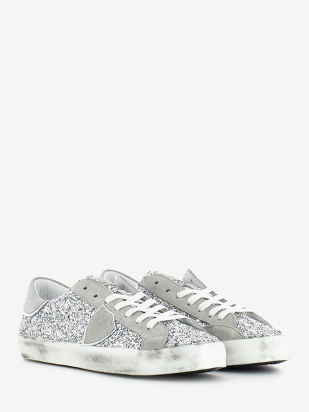 Sneakers Prsx glitter argento