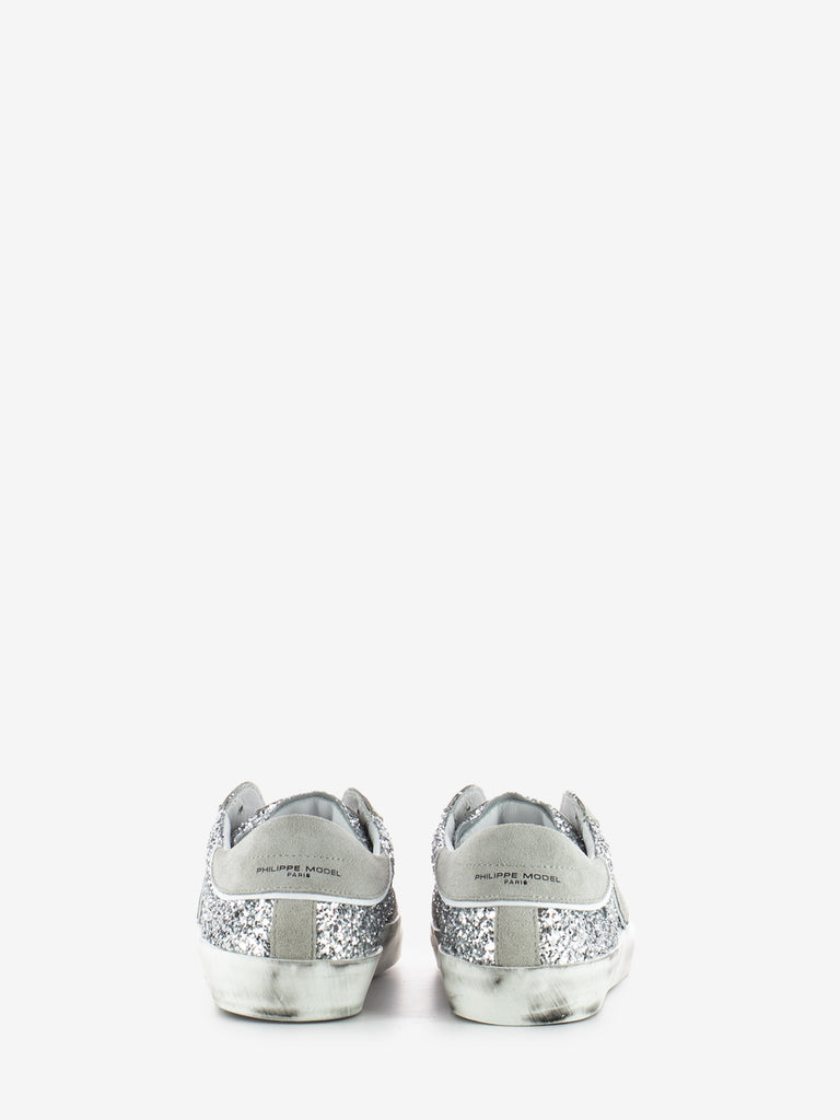 PHILIPPE MODEL JUNIOR - Sneakers Prsx glitter argento