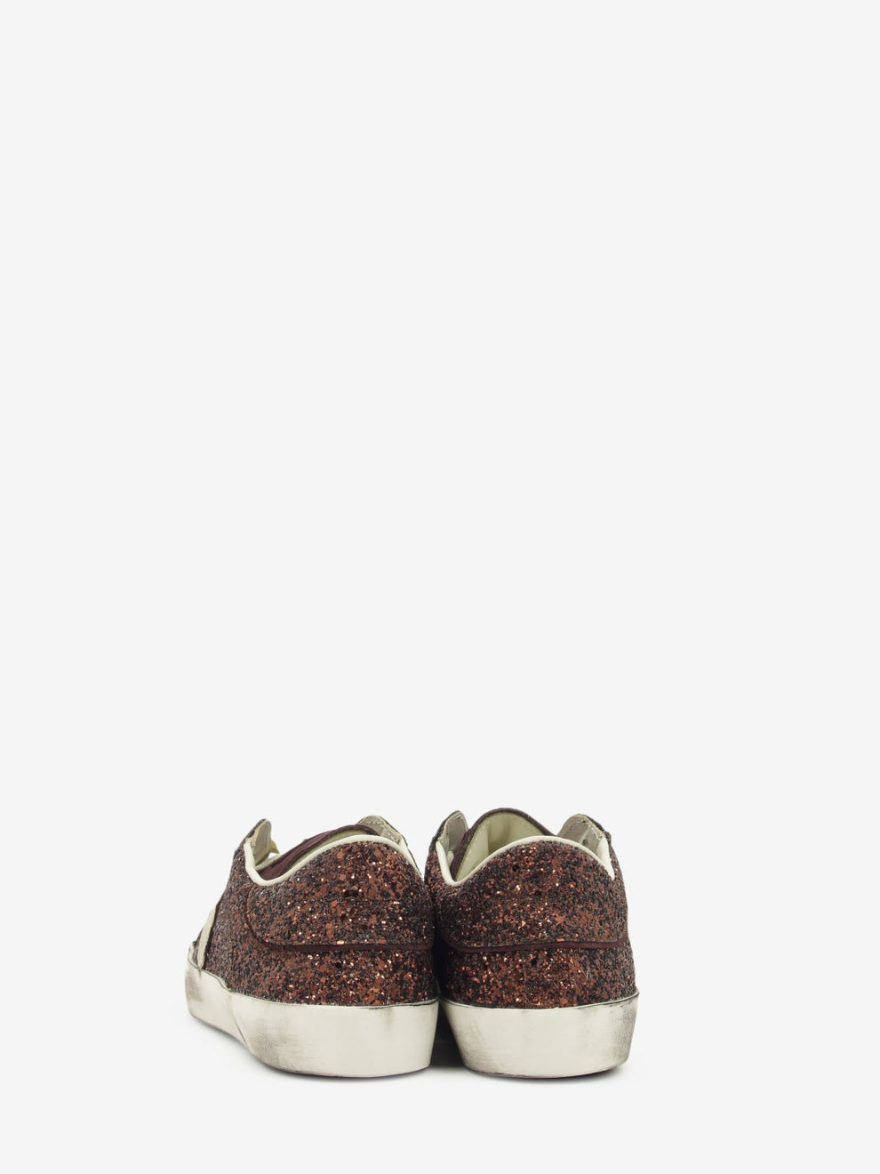 Sneakers PRSX glitter e suede bronze / dark brown