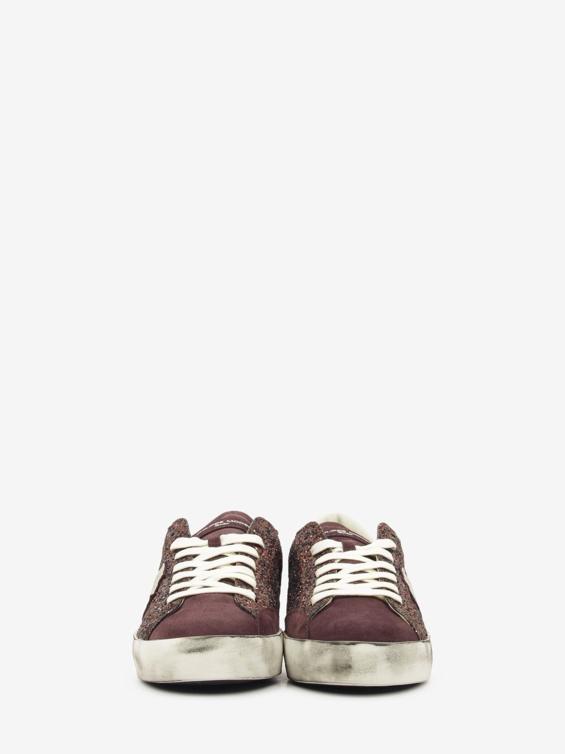 Sneakers PRSX glitter e suede bronze / dark brown