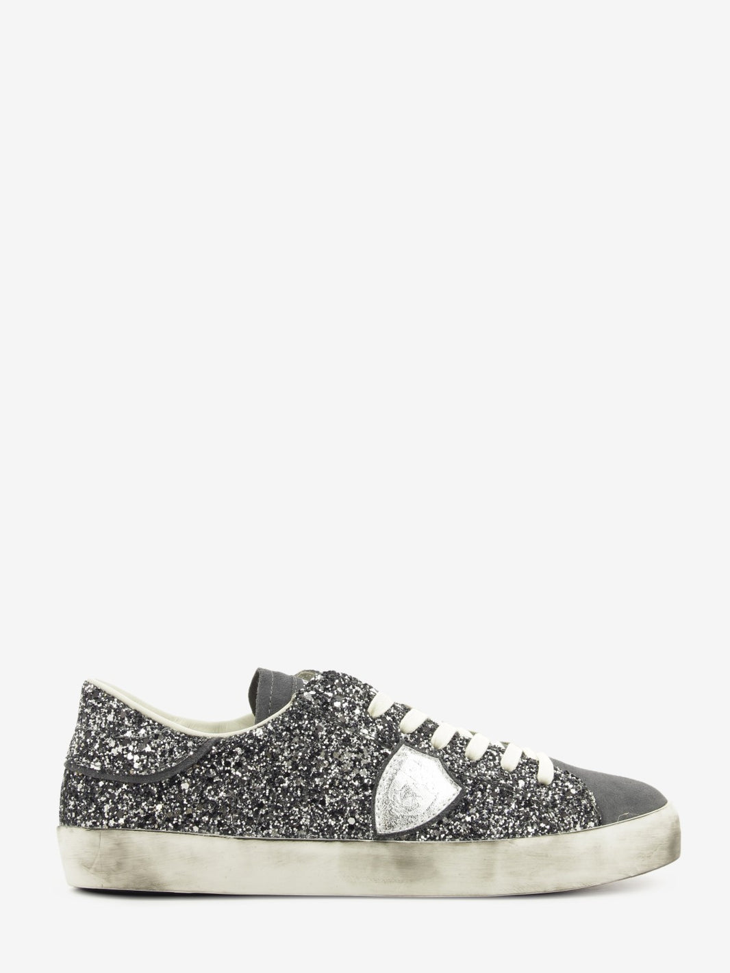 Sneakers PRSX glitter e suede dark grey / silver
