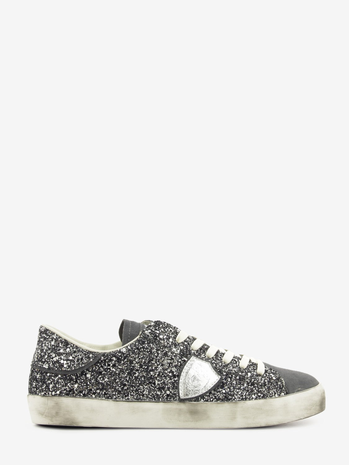 Sneakers PRSX glitter e suede dark grey / silver