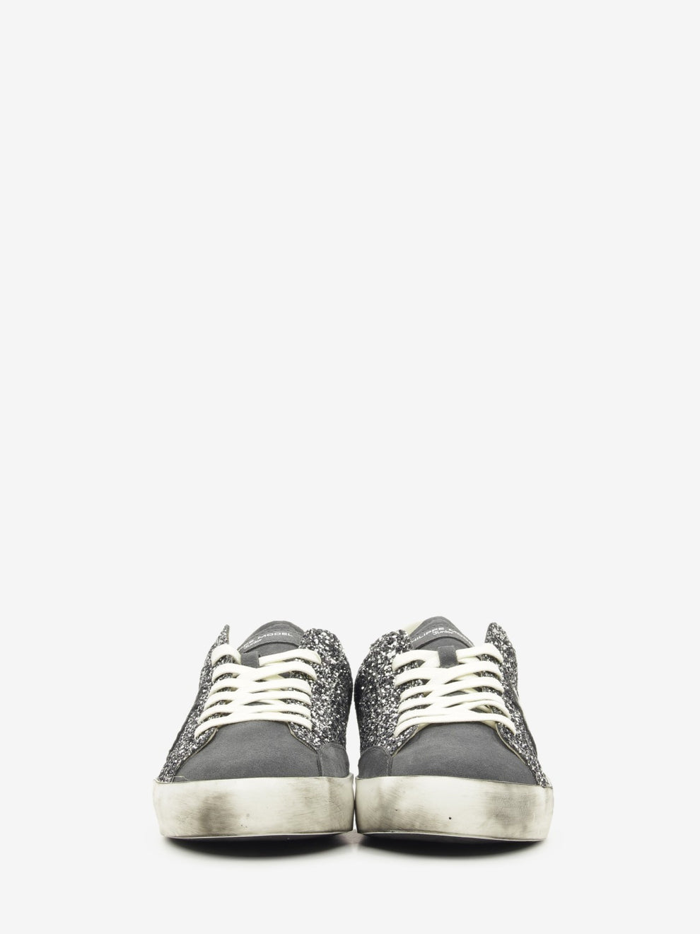 Sneakers PRSX glitter e suede dark grey / silver