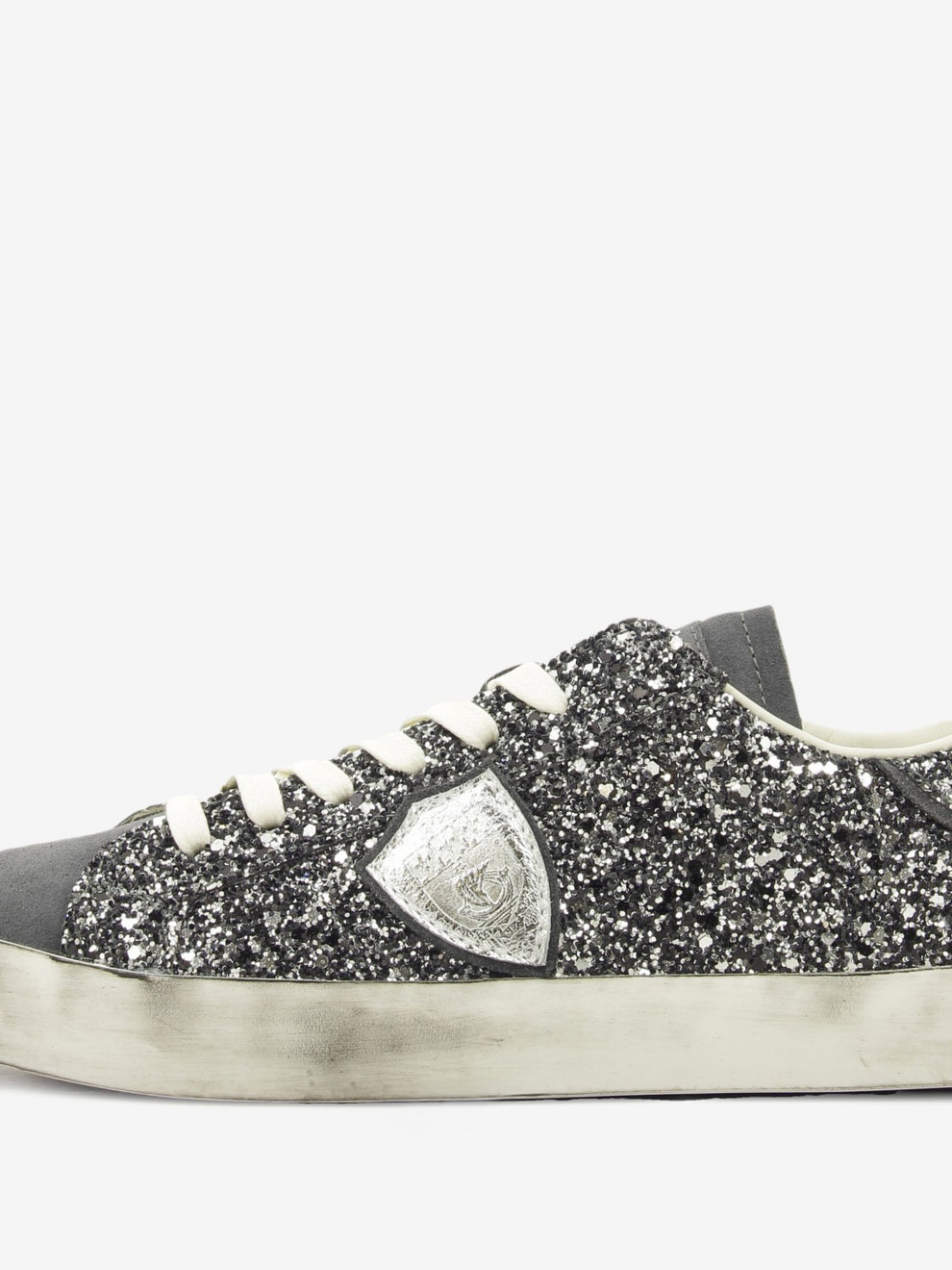 Sneakers PRSX glitter e suede dark grey / silver