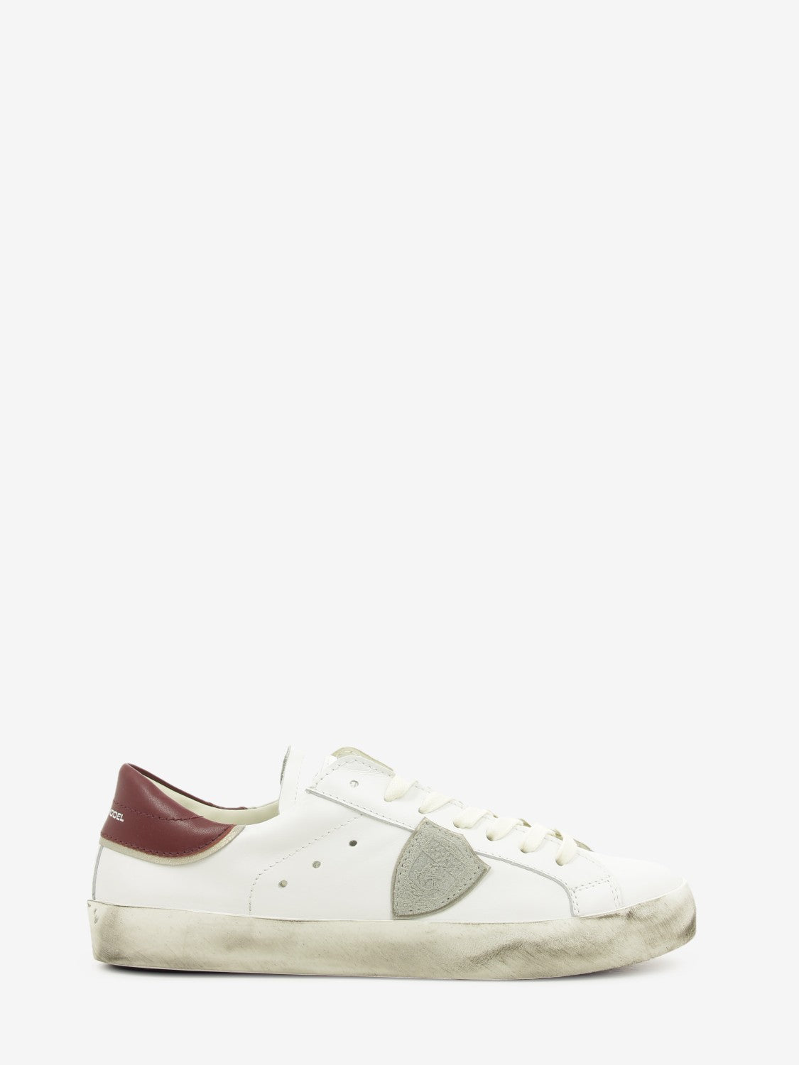 Sneakers PRSX in pelle e suede white / dark red / grey / platinum