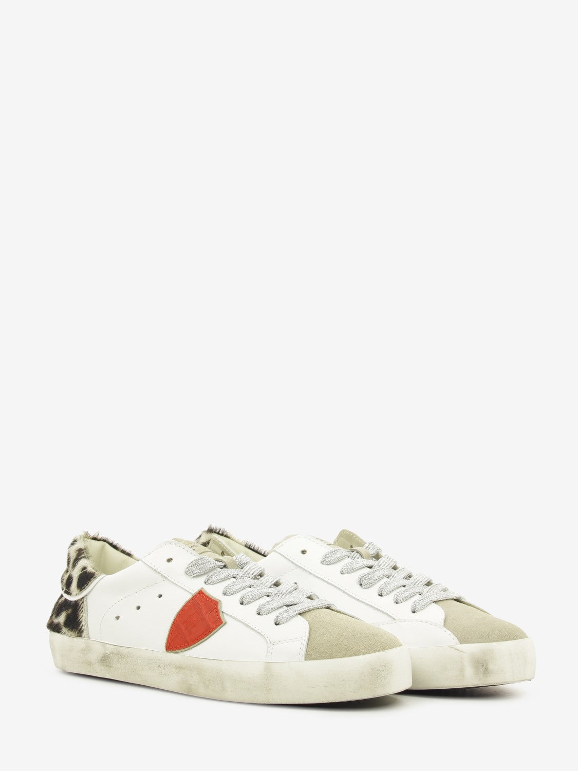 Sneakers PRSX in pelle e suede white / greige