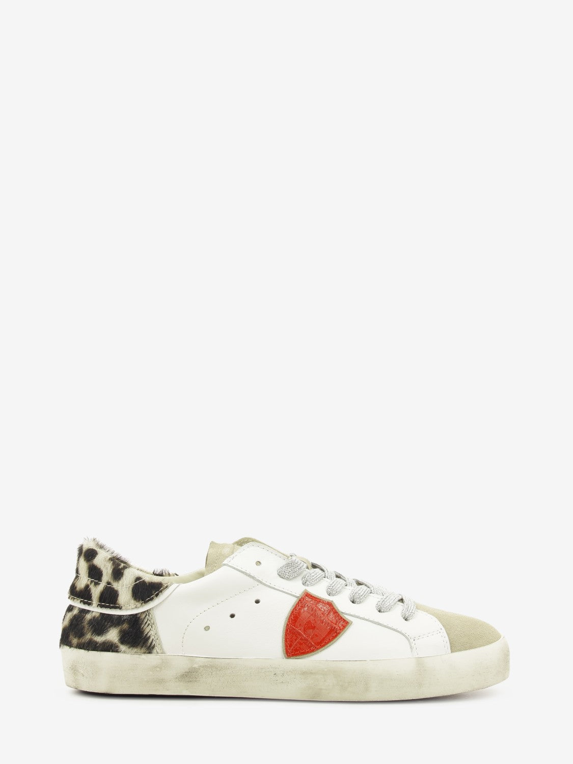 Sneakers PRSX in pelle e suede white / greige