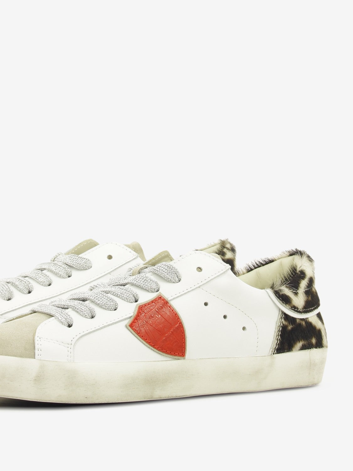 Sneakers PRSX in pelle e suede white / greige