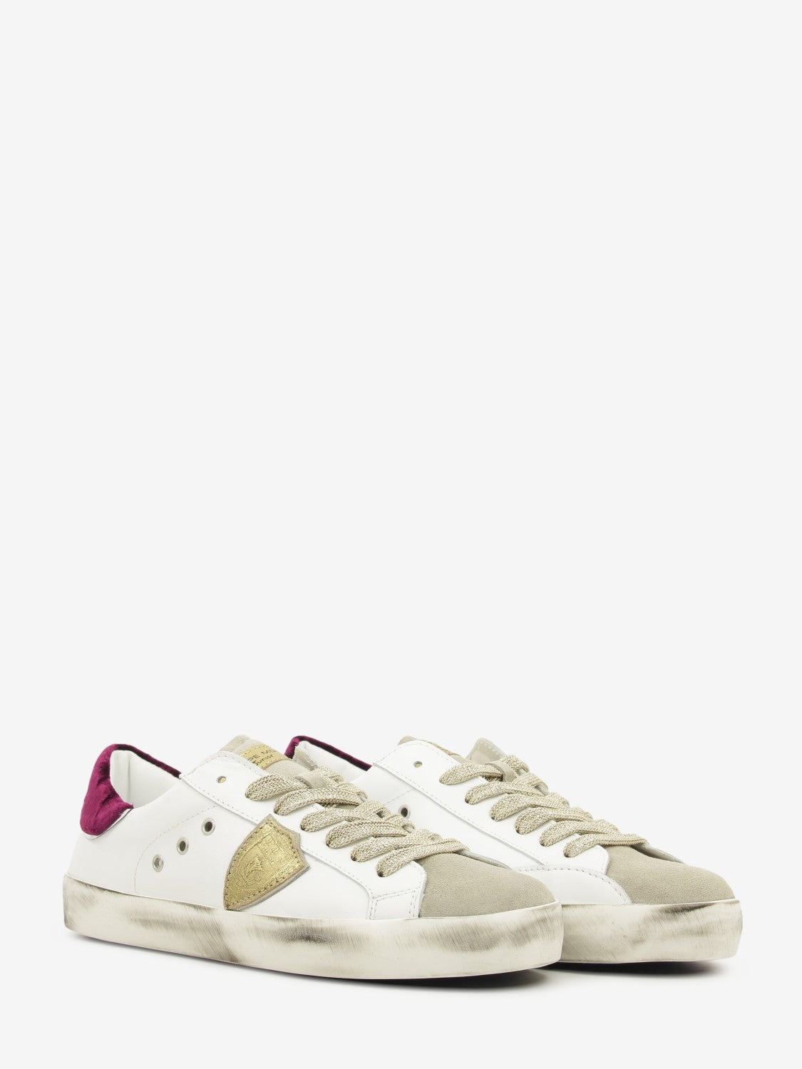 Sneakers Prsx in pelle e suede white / sand / moss